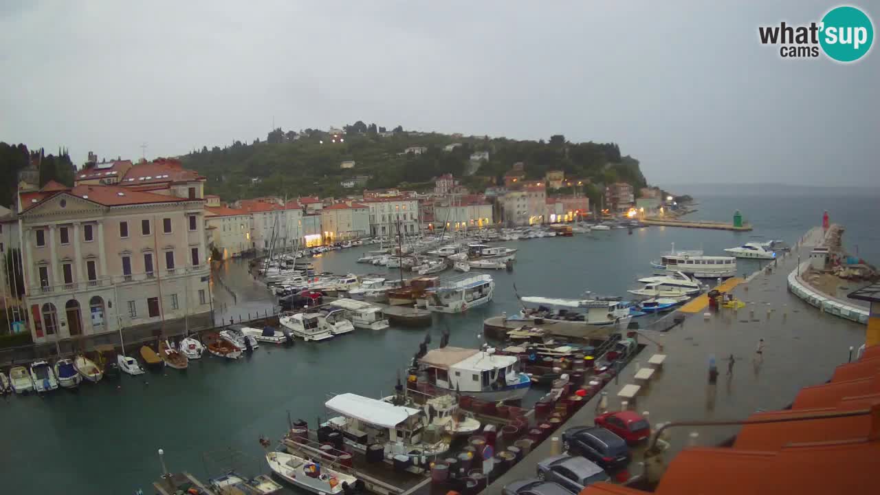 Webcam en direct de Piran “Mandrač” – Incroyable vue en direct de la Villa Piranesi