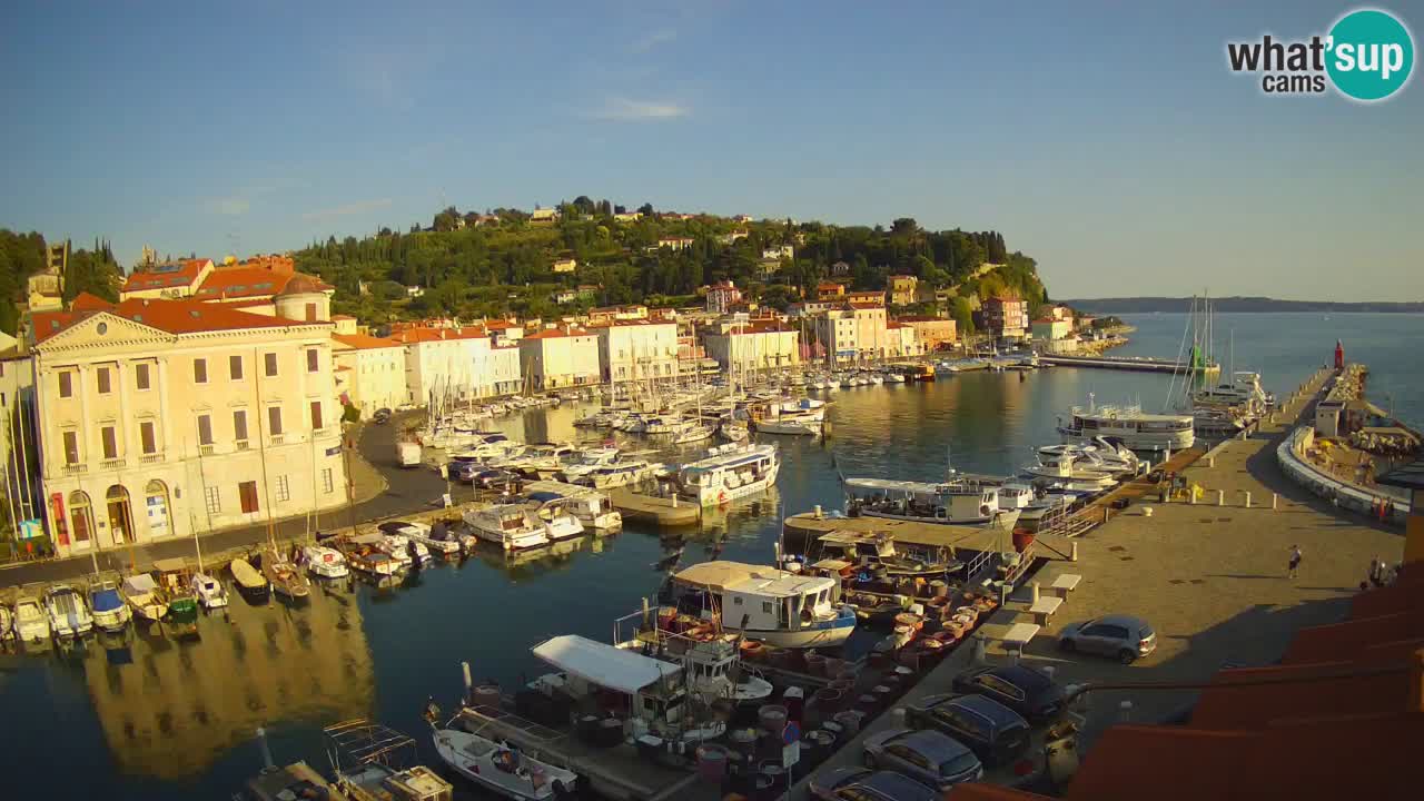 Live webcam da Pirano “Mandrač” – Splendida vista live da Villa Piranesi