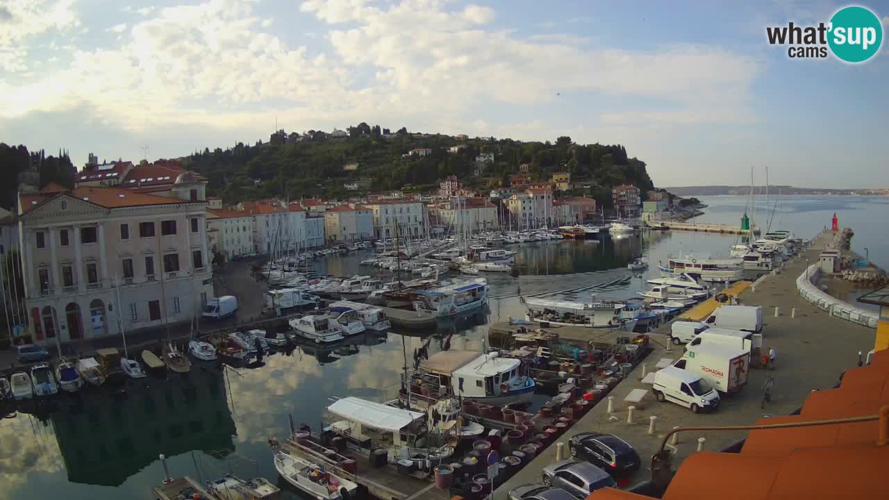 Live webcam da Pirano “Mandrač” – Splendida vista live da Villa Piranesi