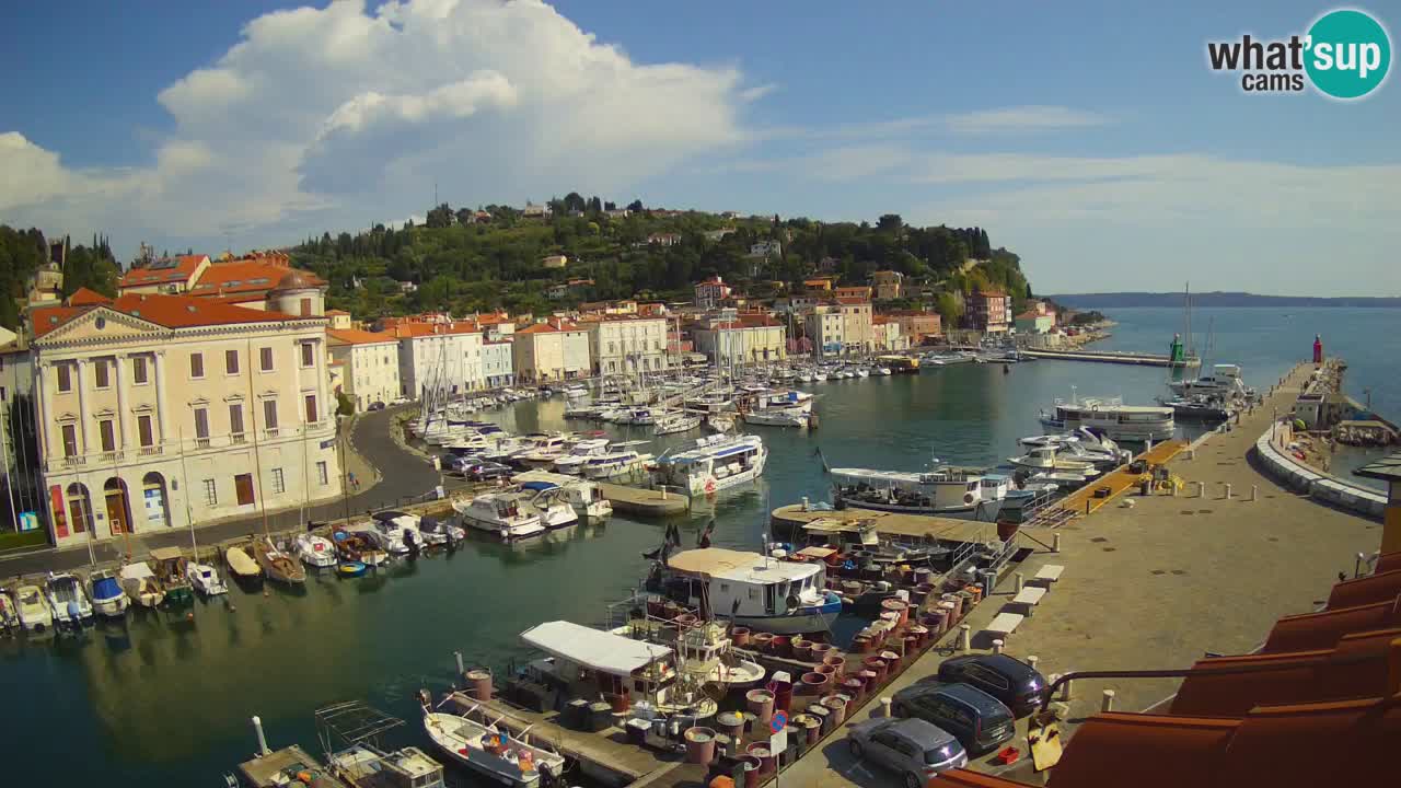 Live webcam da Pirano “Mandrač” – Splendida vista live da Villa Piranesi