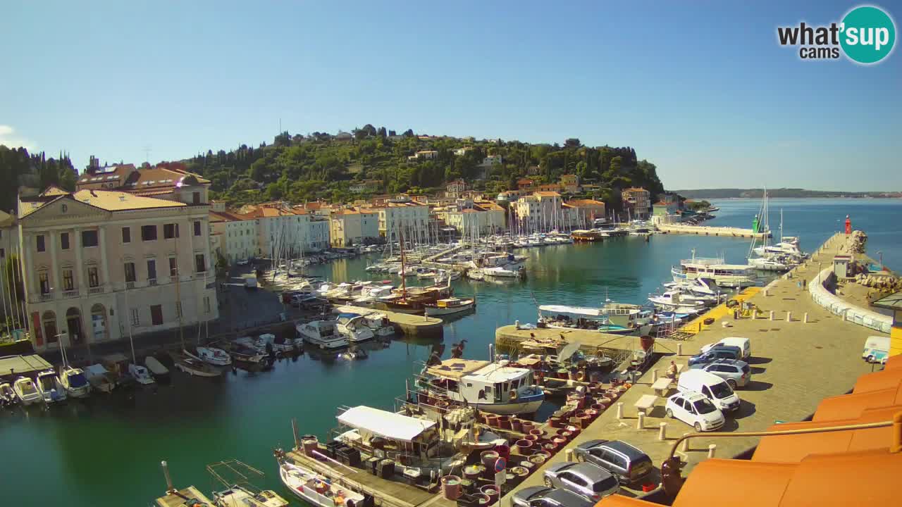 Live webcam da Pirano “Mandrač” – Splendida vista live da Villa Piranesi