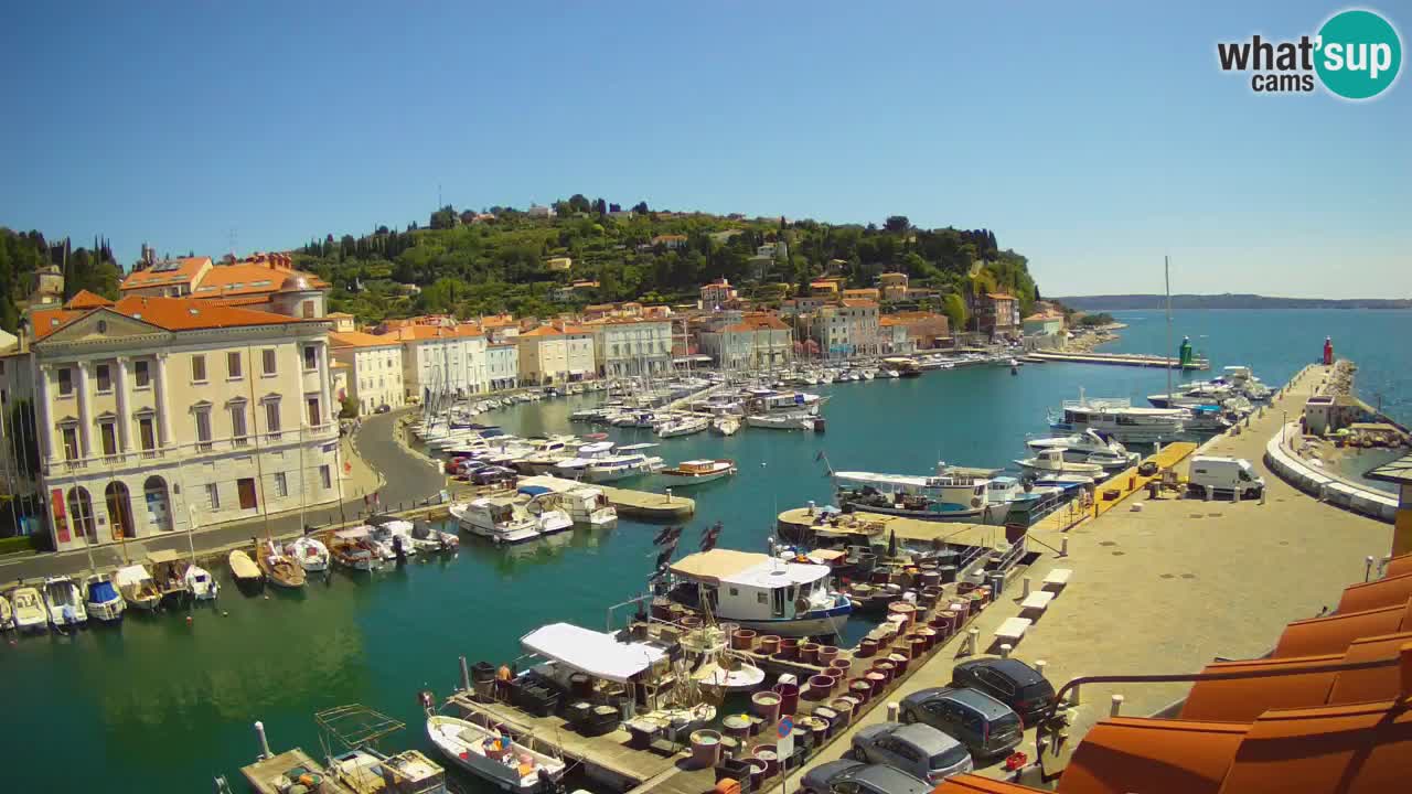 Live webcam da Pirano “Mandrač” – Splendida vista live da Villa Piranesi