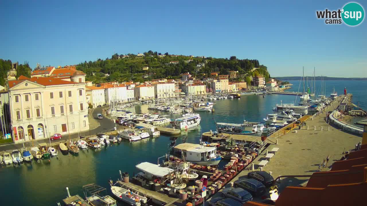 Live-Webcam aus Piran “Mandrač” – Erstaunliche Live-Ansicht von Villa Piranesi