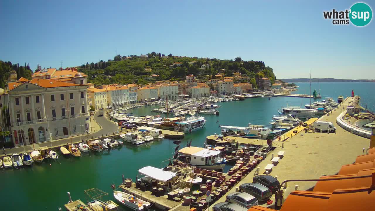 Live webcam da Pirano “Mandrač” – Splendida vista live da Villa Piranesi