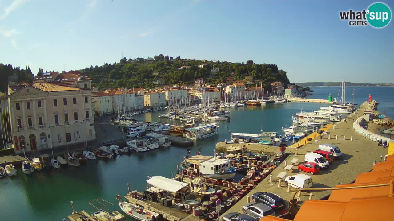 Live webcam da Pirano “Mandrač” – Splendida vista live da Villa Piranesi