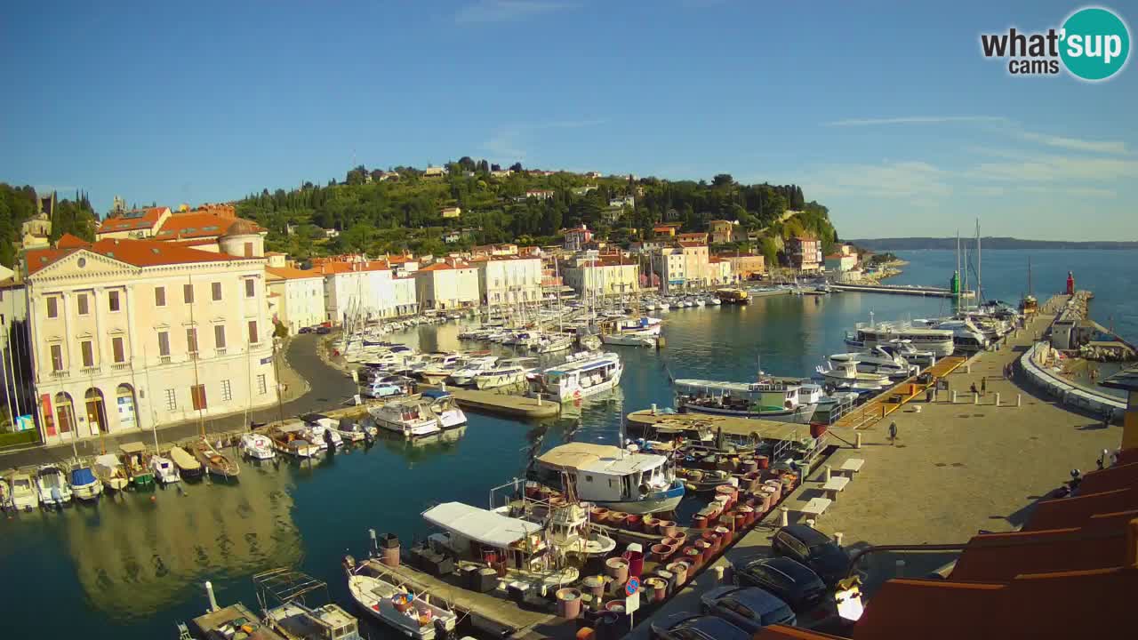 Live webcam da Pirano “Mandrač” – Splendida vista live da Villa Piranesi