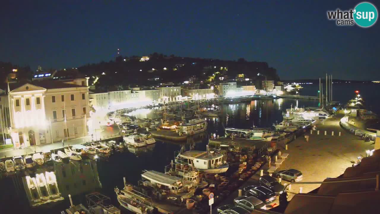 Webcam en direct de Piran “Mandrač” – Incroyable vue en direct de la Villa Piranesi
