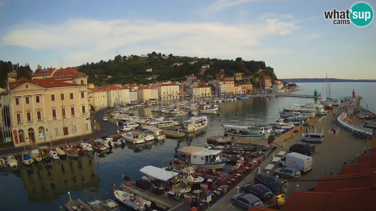 Webcam en direct de Piran “Mandrač” – Incroyable vue en direct de la Villa Piranesi