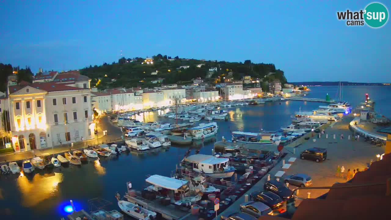Webcam en direct de Piran “Mandrač” – Incroyable vue en direct de la Villa Piranesi