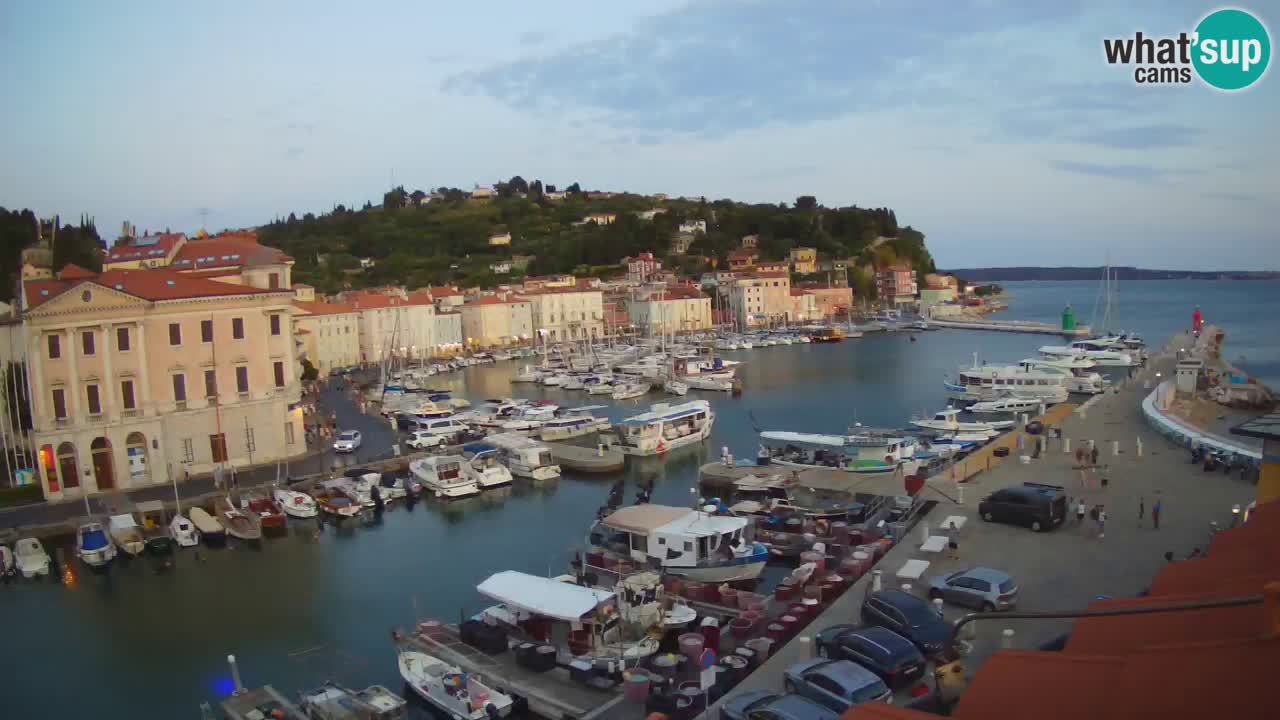 Webcam en direct de Piran “Mandrač” – Incroyable vue en direct de la Villa Piranesi