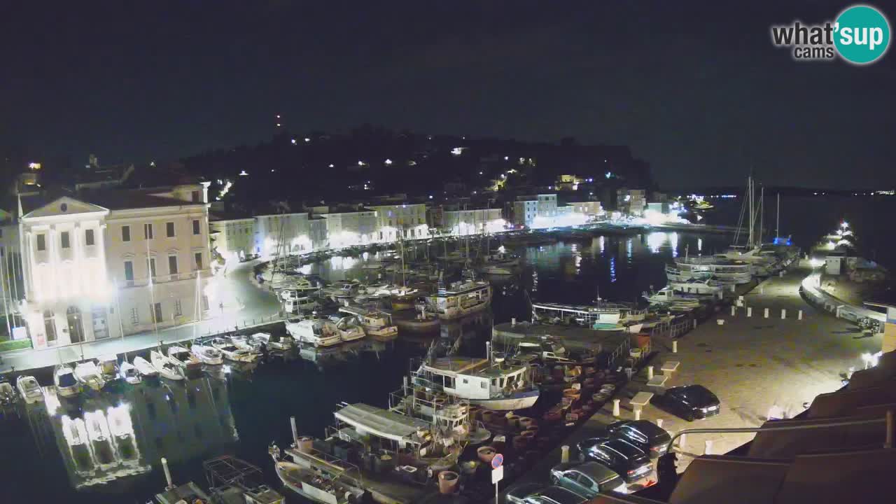 Webcam en direct de Piran “Mandrač” – Incroyable vue en direct de la Villa Piranesi