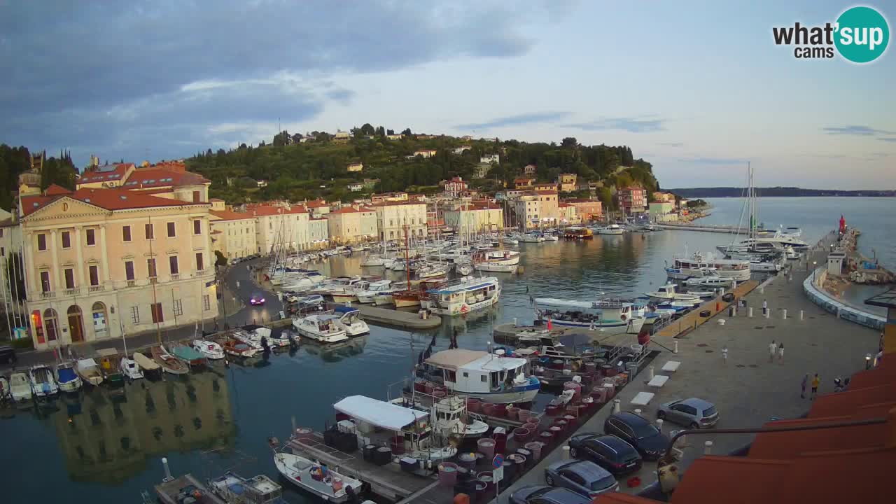 Webcam en direct de Piran “Mandrač” – Incroyable vue en direct de la Villa Piranesi