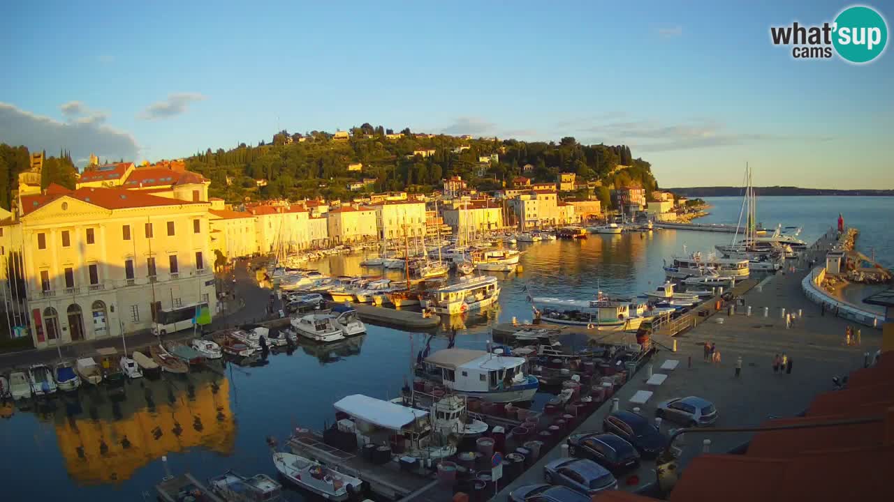 Webcam en direct de Piran “Mandrač” – Incroyable vue en direct de la Villa Piranesi