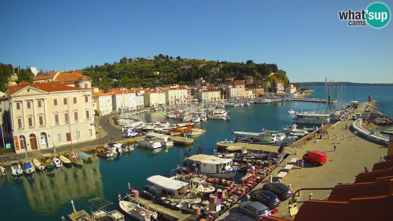 Live webcam da Pirano “Mandrač” – Splendida vista live da Villa Piranesi