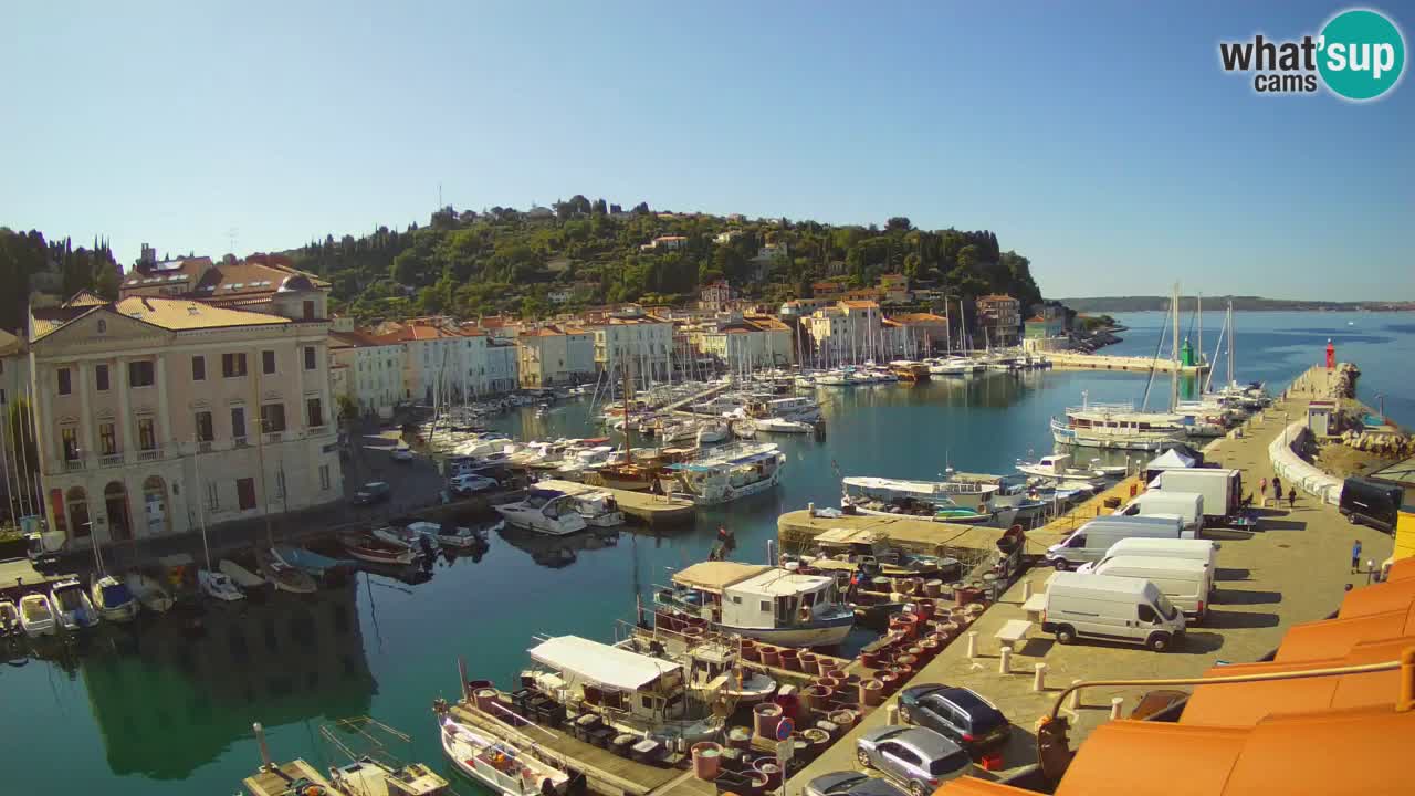 Live webcam da Pirano “Mandrač” – Splendida vista live da Villa Piranesi