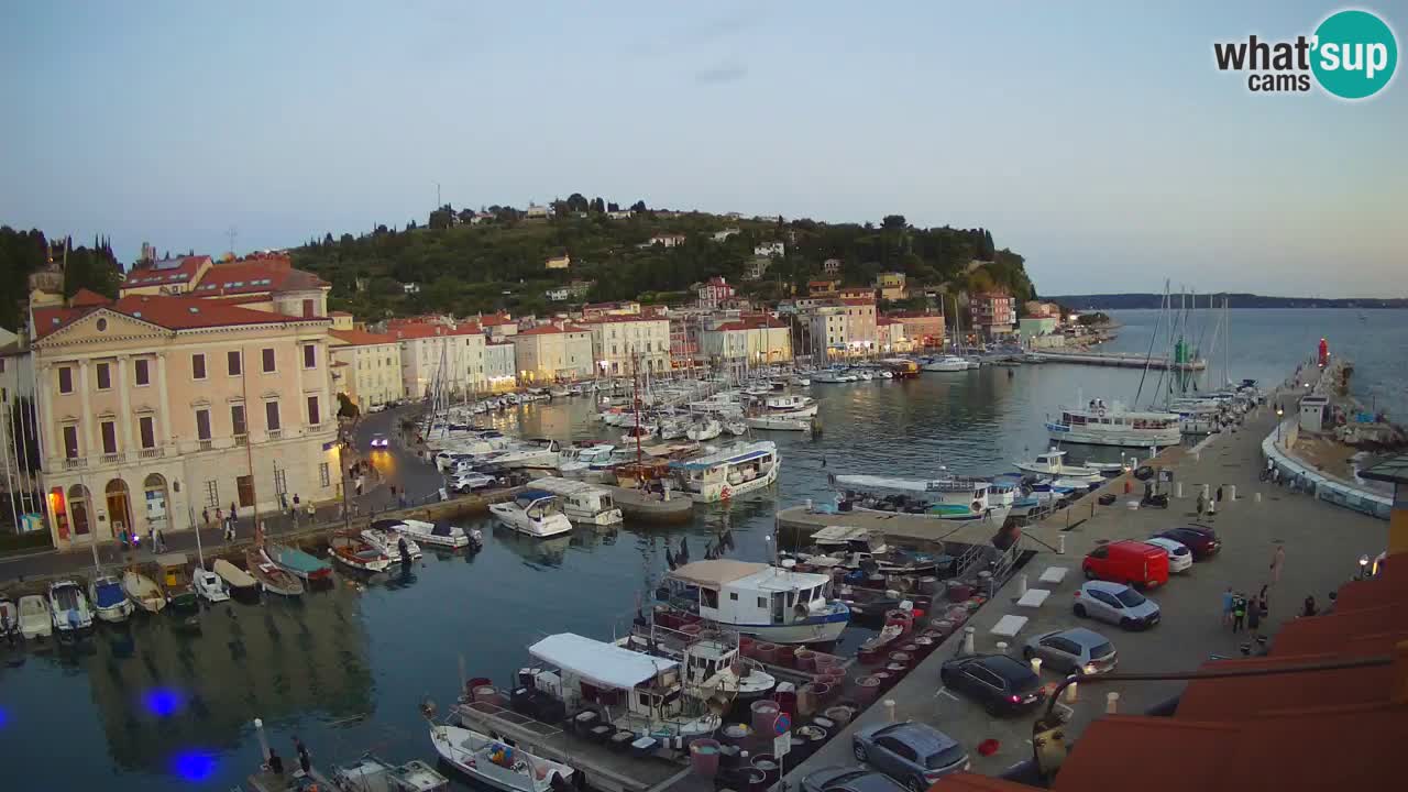 Webcam en direct de Piran “Mandrač” – Incroyable vue en direct de la Villa Piranesi