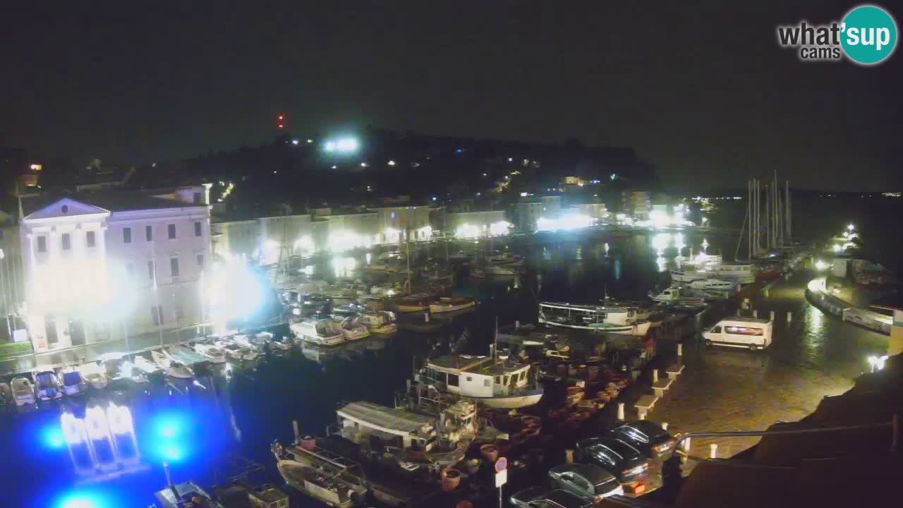 Webcam en direct de Piran “Mandrač” – Incroyable vue en direct de la Villa Piranesi