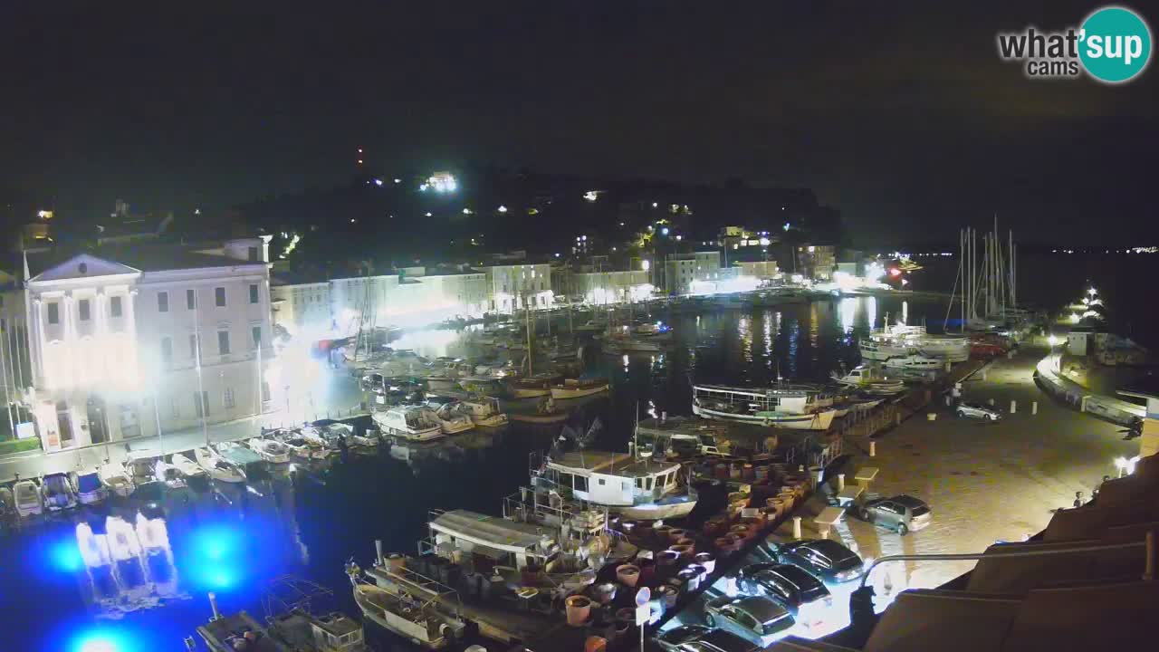 Webcam en direct de Piran “Mandrač” – Incroyable vue en direct de la Villa Piranesi