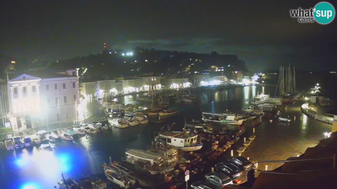 Webcam en direct de Piran “Mandrač” – Incroyable vue en direct de la Villa Piranesi