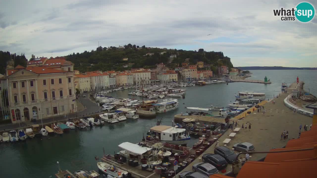 Webcam en direct de Piran “Mandrač” – Incroyable vue en direct de la Villa Piranesi