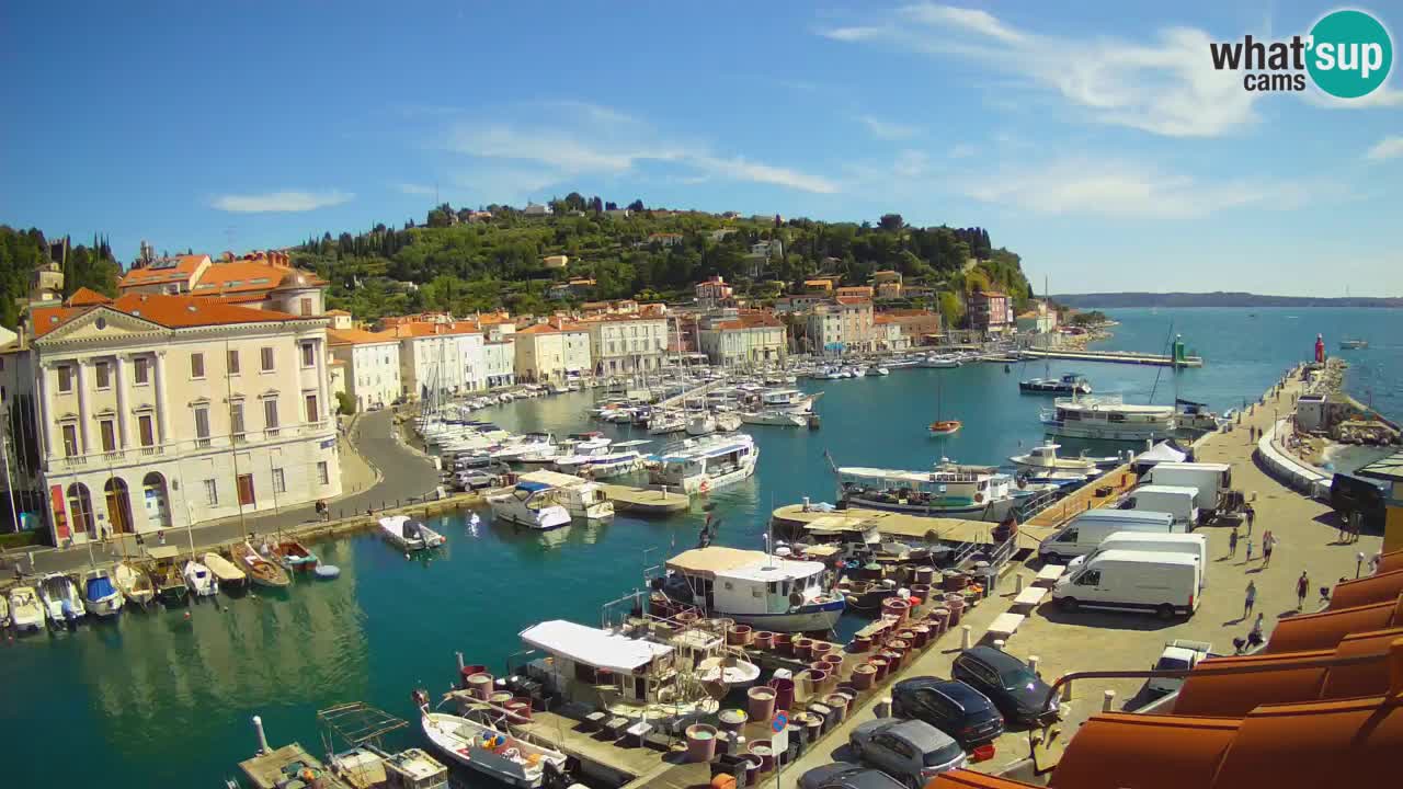 Live webcam da Pirano “Mandrač” – Splendida vista live da Villa Piranesi