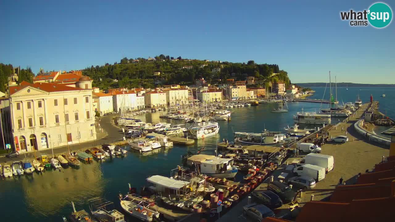 Live webcam da Pirano “Mandrač” – Splendida vista live da Villa Piranesi