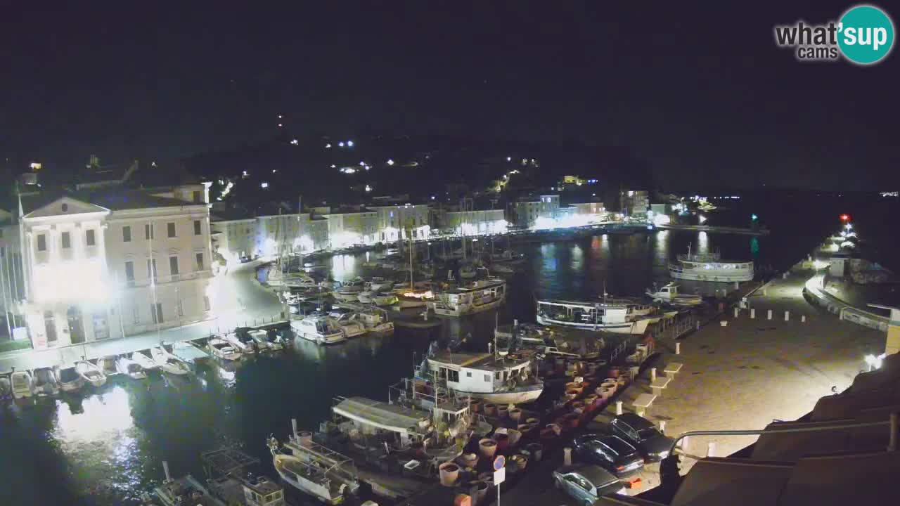 Webcam en direct de Piran “Mandrač” – Incroyable vue en direct de la Villa Piranesi