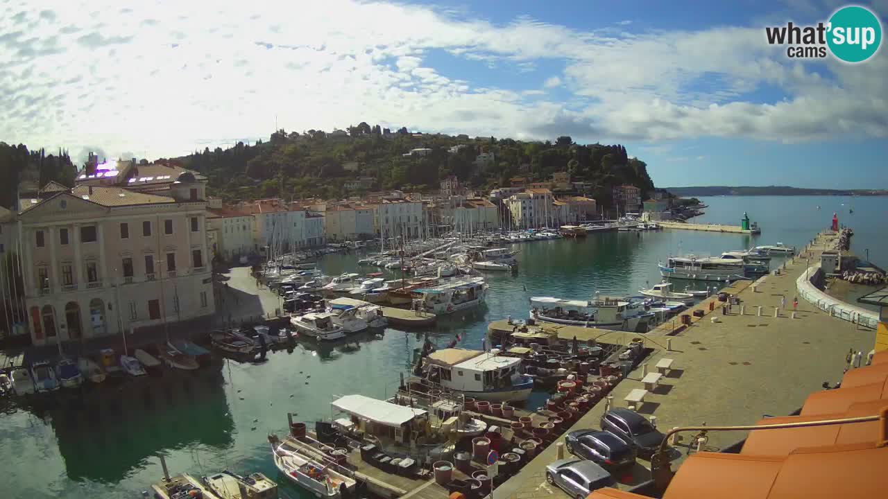 Live-Webcam aus Piran “Mandrač” – Erstaunliche Live-Ansicht von Villa Piranesi