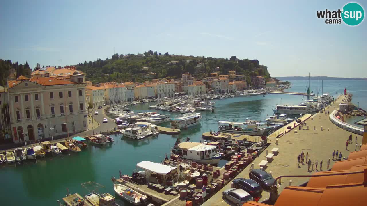 Webcam en direct de Piran “Mandrač” – Incroyable vue en direct de la Villa Piranesi