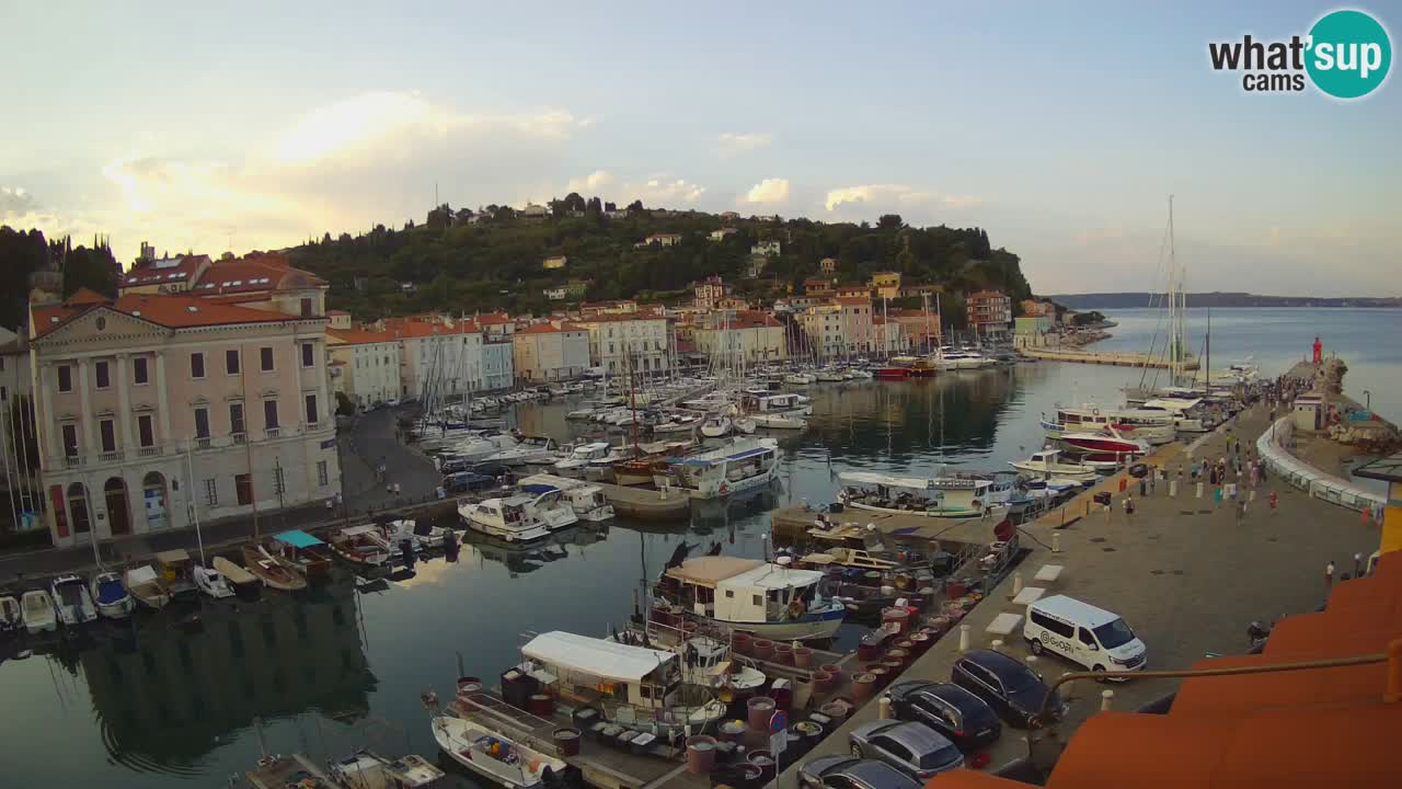 Webcam en direct de Piran “Mandrač” – Incroyable vue en direct de la Villa Piranesi