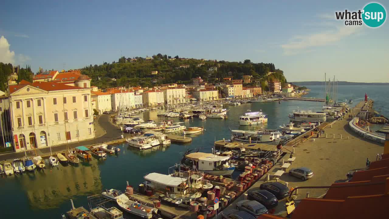 Live webcam da Pirano “Mandrač” – Splendida vista live da Villa Piranesi