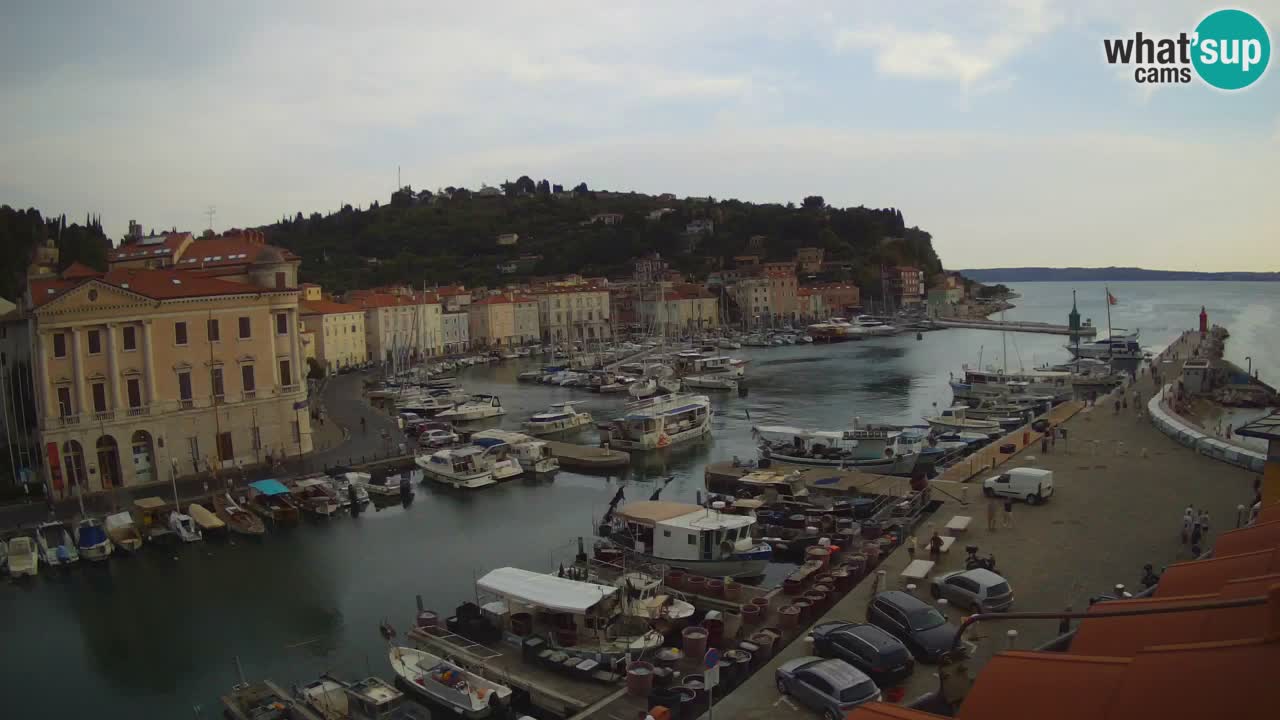 Webcam en direct de Piran “Mandrač” – Incroyable vue en direct de la Villa Piranesi
