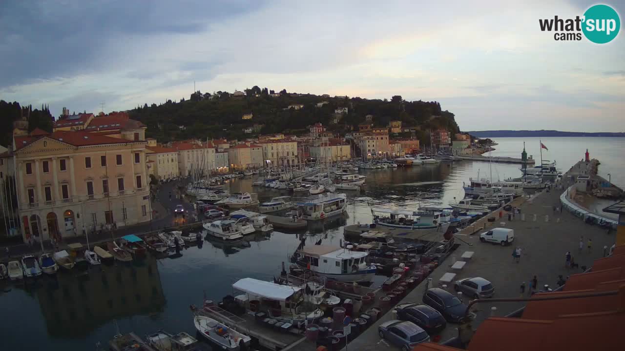Webcam en direct de Piran “Mandrač” – Incroyable vue en direct de la Villa Piranesi