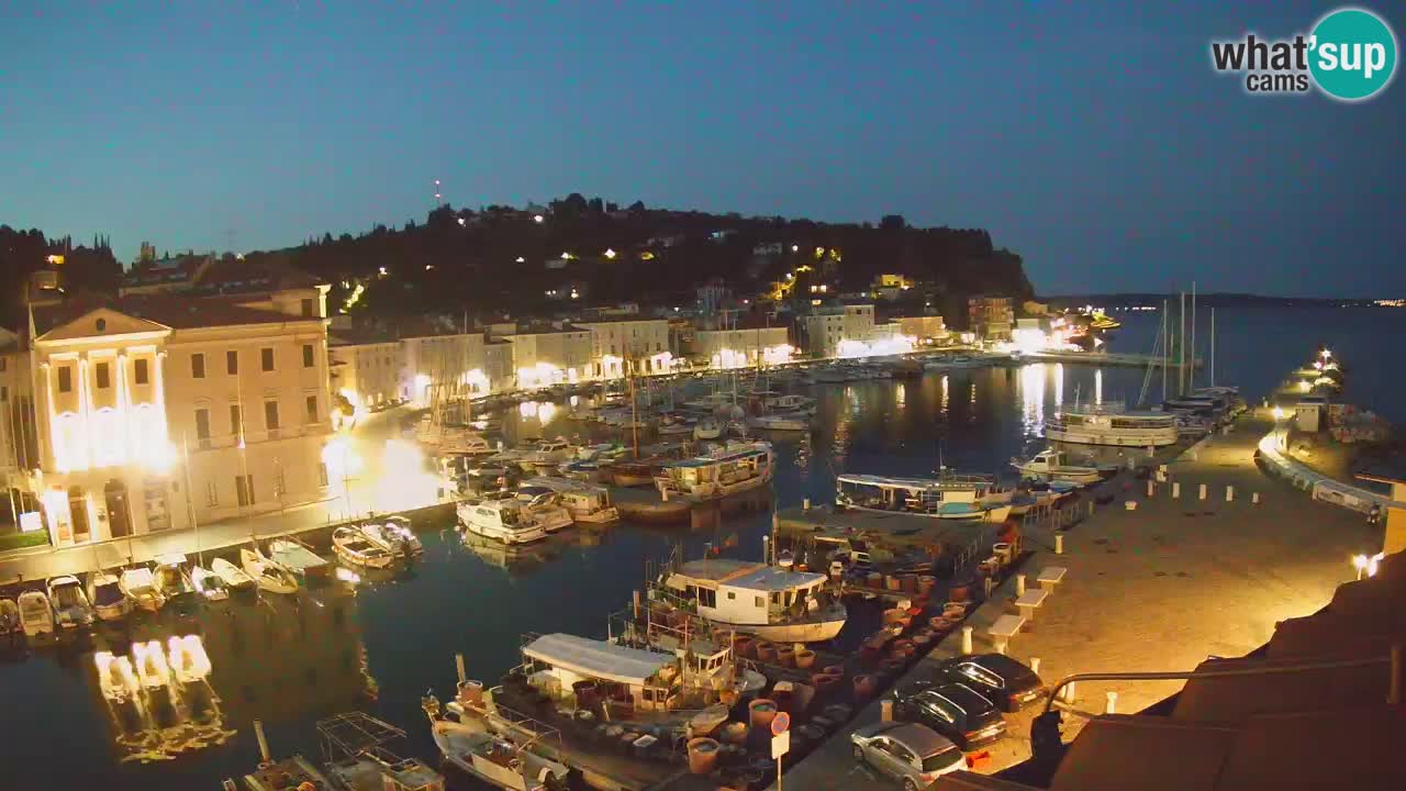 Webcam en direct de Piran “Mandrač” – Incroyable vue en direct de la Villa Piranesi