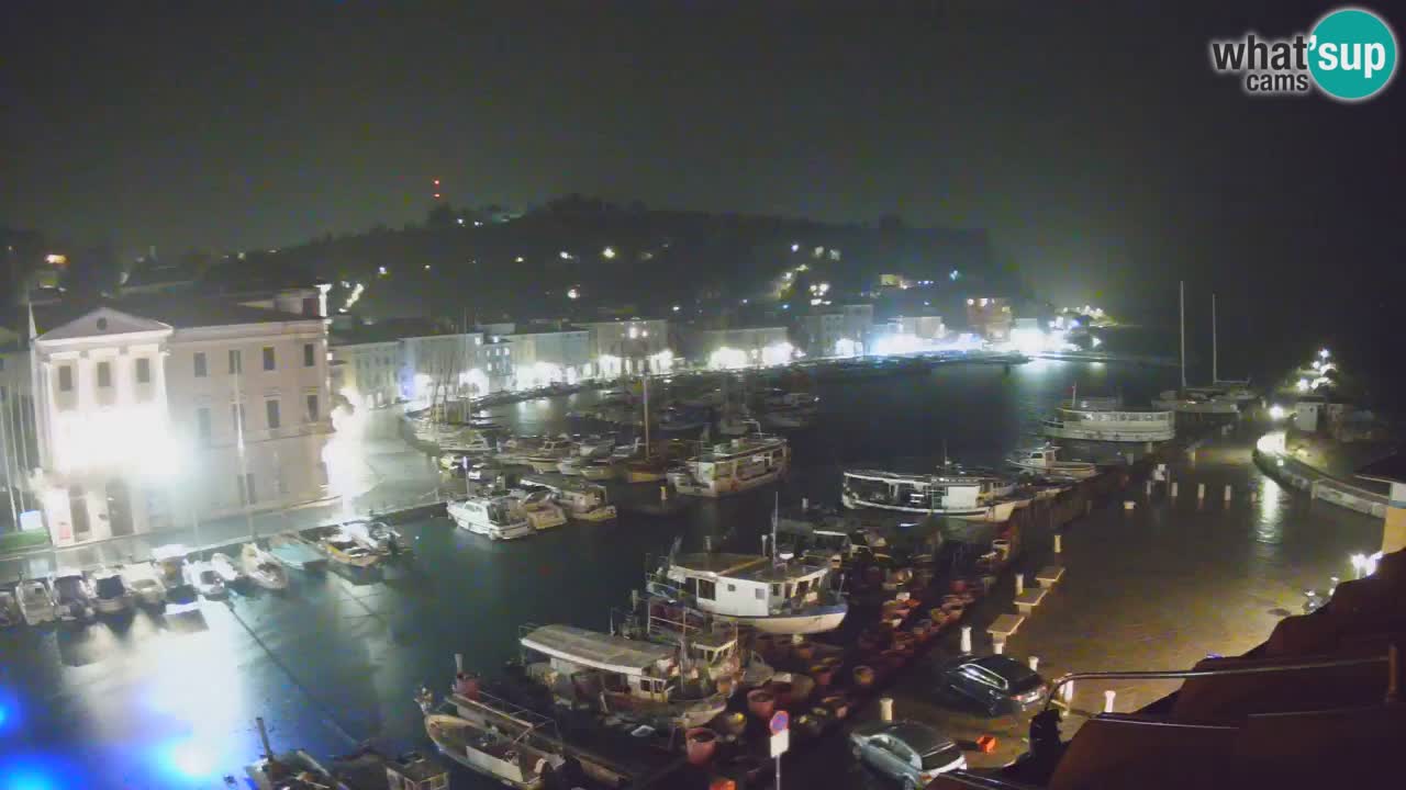 Webcam en direct de Piran “Mandrač” – Incroyable vue en direct de la Villa Piranesi