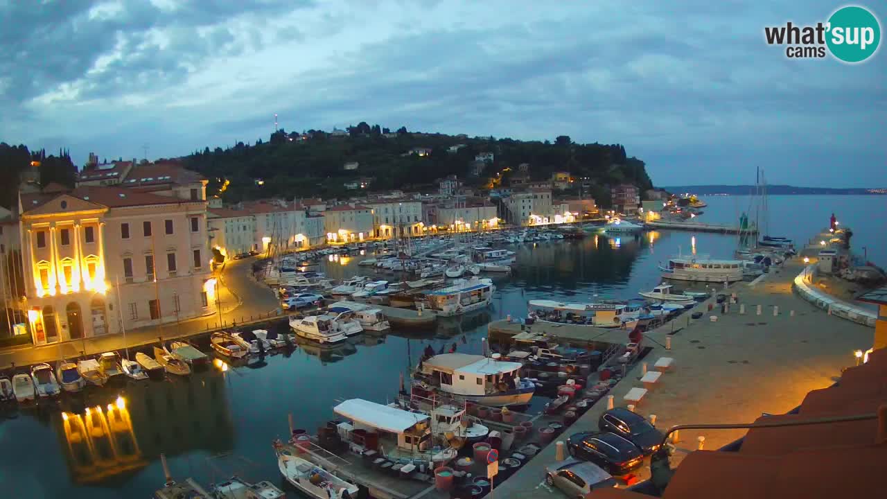 Live webcam da Pirano “Mandrač” – Splendida vista live da Villa Piranesi