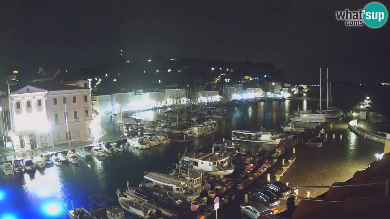 Webcam en direct de Piran “Mandrač” – Incroyable vue en direct de la Villa Piranesi