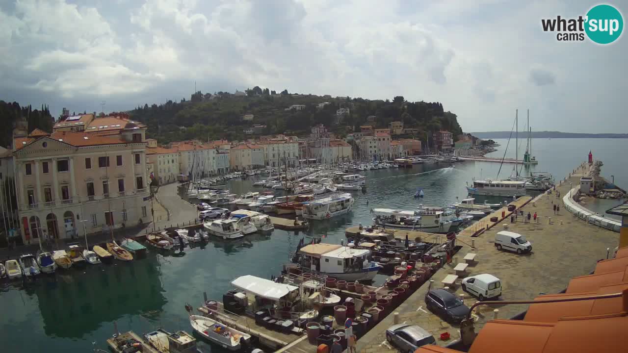 Webcam en direct de Piran “Mandrač” – Incroyable vue en direct de la Villa Piranesi
