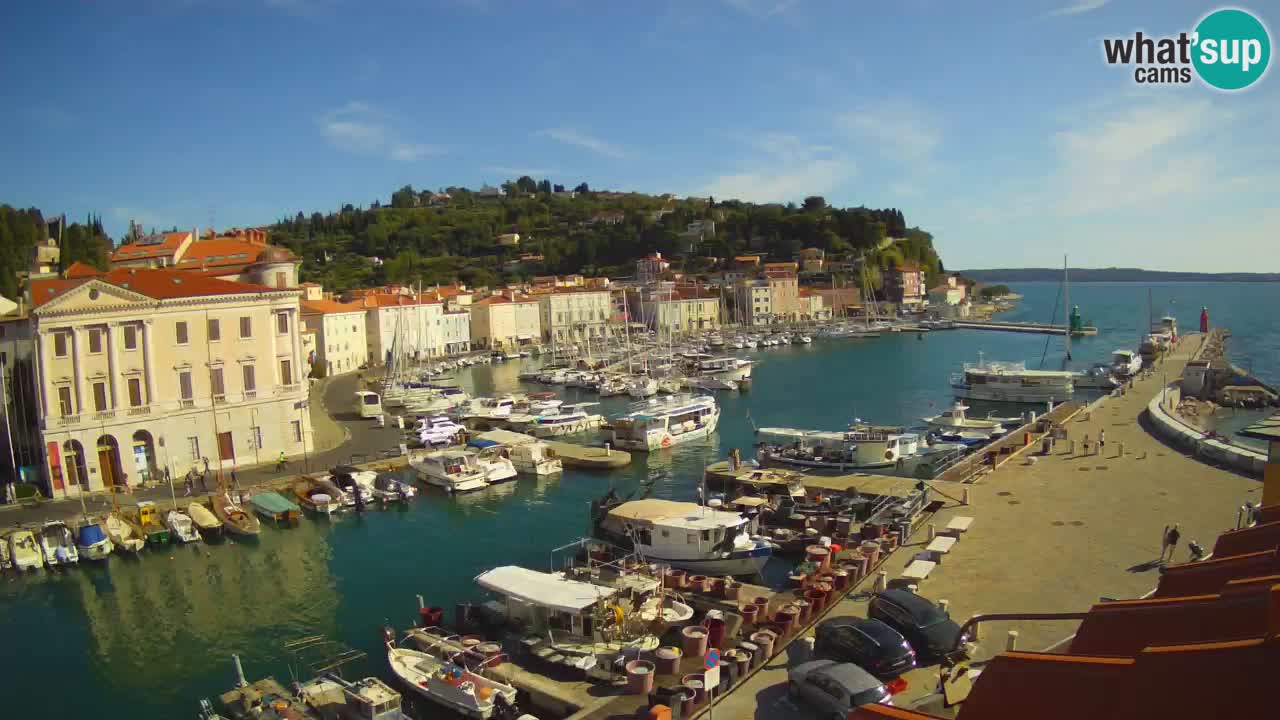 Webcam en direct de Piran “Mandrač” – Incroyable vue en direct de la Villa Piranesi