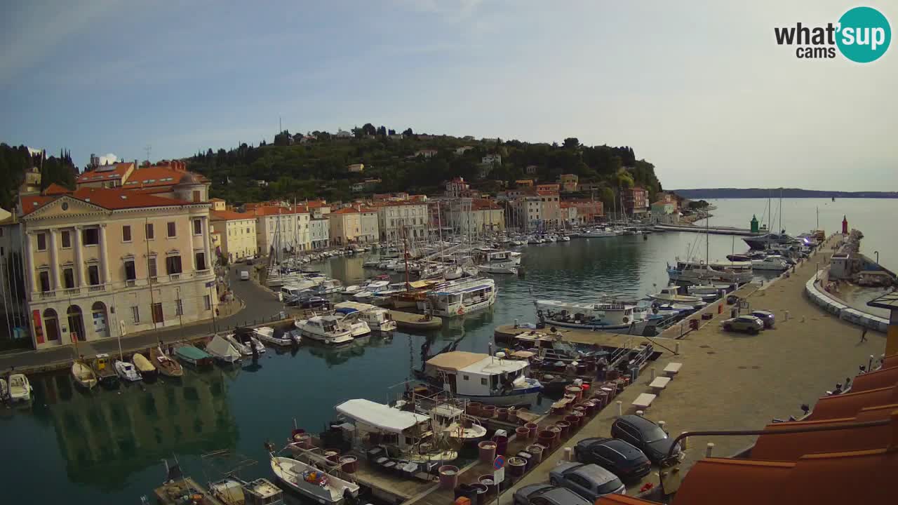 Webcam en direct de Piran “Mandrač” – Incroyable vue en direct de la Villa Piranesi