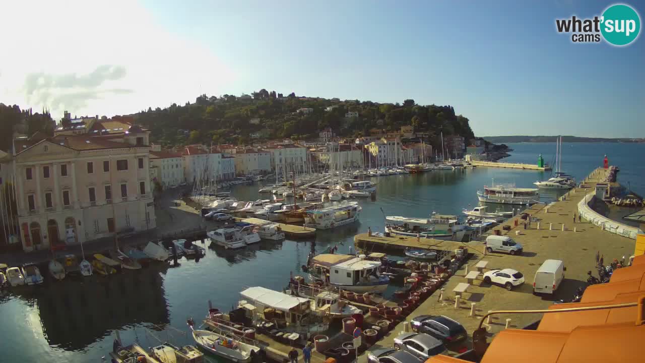 Webcam en direct de Piran “Mandrač” – Incroyable vue en direct de la Villa Piranesi