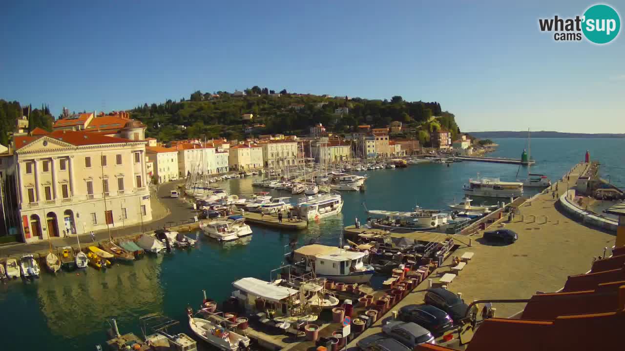 Live webcam da Pirano “Mandrač” – Splendida vista live da Villa Piranesi