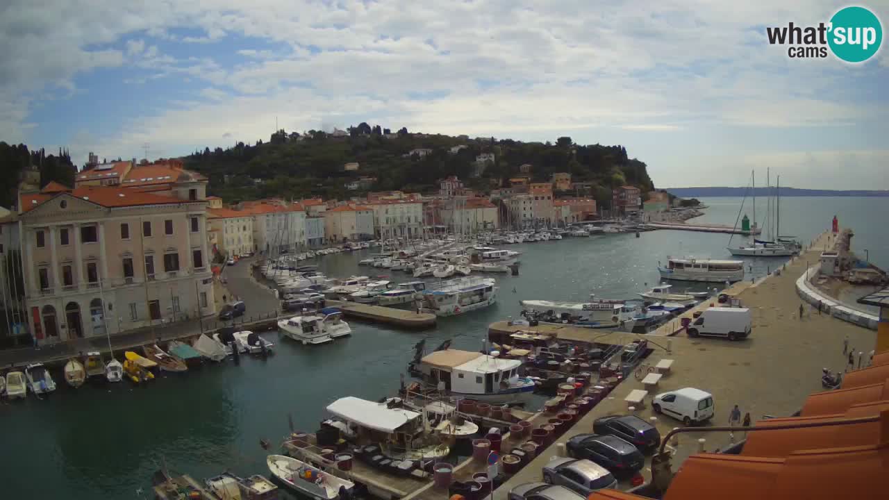 Live webcam da Pirano “Mandrač” – Splendida vista live da Villa Piranesi