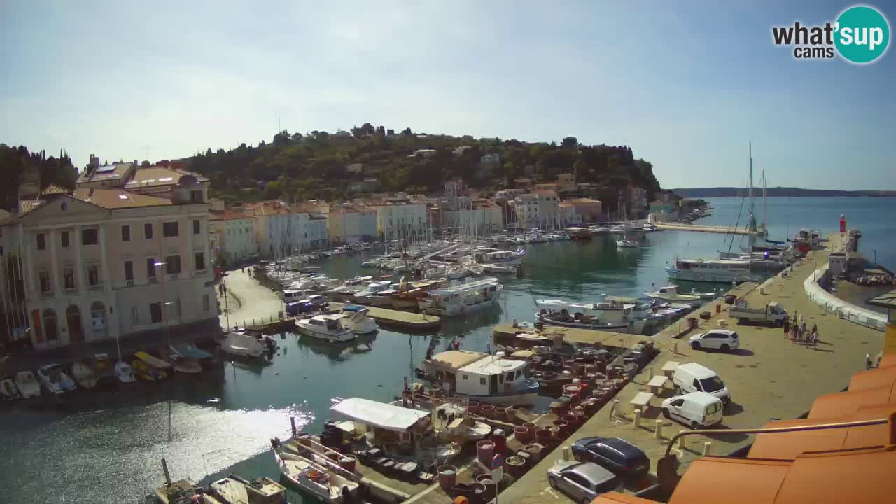 Webcam en direct de Piran “Mandrač” – Incroyable vue en direct de la Villa Piranesi