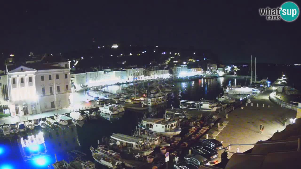 Webcam en direct de Piran “Mandrač” – Incroyable vue en direct de la Villa Piranesi