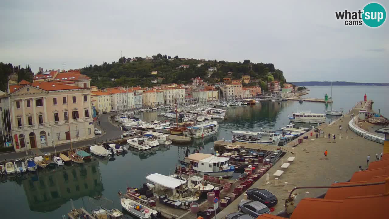 Webcam en direct de Piran “Mandrač” – Incroyable vue en direct de la Villa Piranesi
