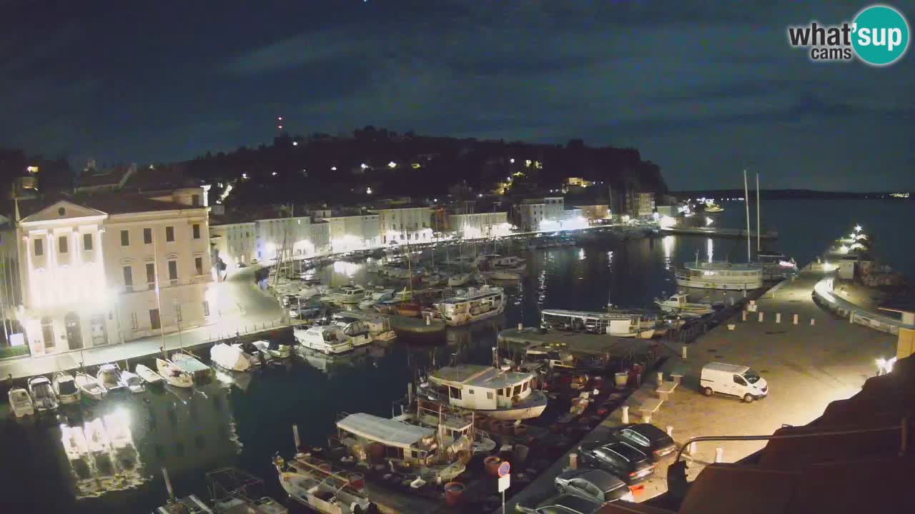 Webcam en direct de Piran “Mandrač” – Incroyable vue en direct de la Villa Piranesi
