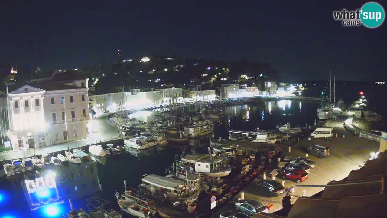 Webcam en direct de Piran “Mandrač” – Incroyable vue en direct de la Villa Piranesi