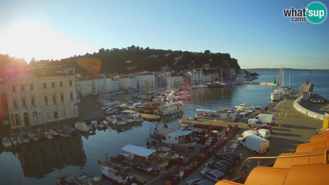Webcam en direct de Piran “Mandrač” – Incroyable vue en direct de la Villa Piranesi