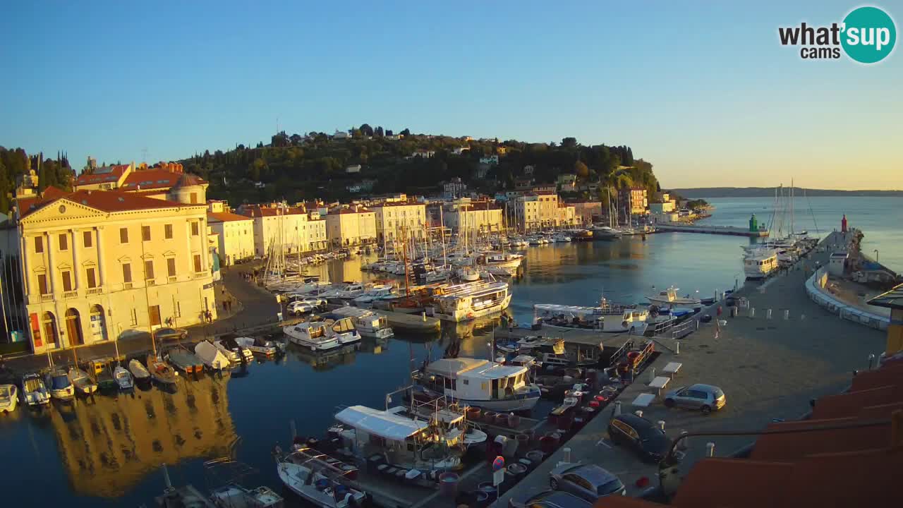 Webcam en direct de Piran “Mandrač” – Incroyable vue en direct de la Villa Piranesi